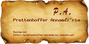 Prettenhoffer Annamária névjegykártya
